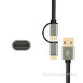 Cavo USB a molla di ricarica Micro-C.